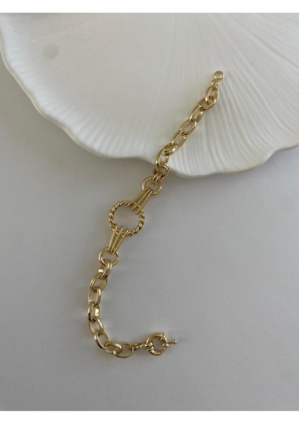Xuping 14K Burgu Detay Ortası Halka Model Gurmet Hallow Gold Bileklik indirimleri