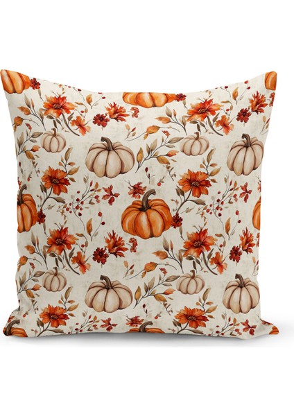 Sonbahar Ekose Serisi Çift Tarafı Baskılı Kırlent Kılıfı (Halloween Autumn Cushion Cover) fiyatları