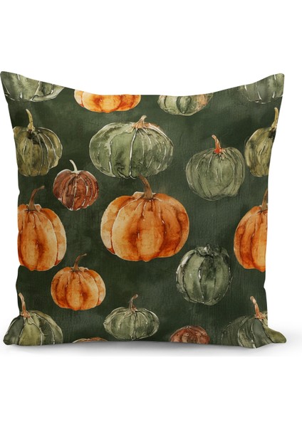 Sonbahar Ekose Serisi Çift Tarafı Baskılı Kırlent Kılıfı (Halloween Autumn Cushion Cover) fiyatları