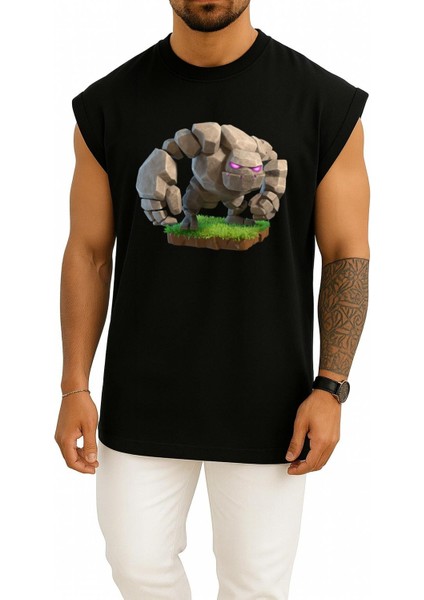 Oversize Clash Royale Golem, Clash Of Clans Clash Royale Goblin Göğüs Tasarımlı Atlet