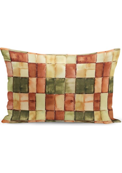 Sonbahar Ekose Serisi Çift Tarafı Baskılı Kırlent Kılıfı (Halloween Autumn Cushion Cover)