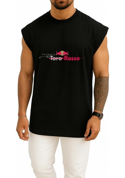 Oversize Scuderia Toro Rosso Göğüs Tasarımlı Atlet
