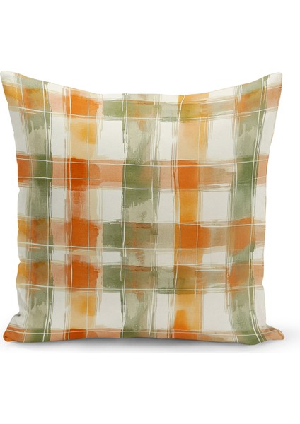 Sonbahar Ekose Serisi Çift Tarafı Baskılı Kırlent Kılıfı (Halloween Autumn Cushion Cover)