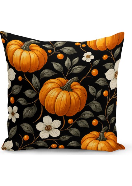Sonbahar Ekose Serisi Çift Tarafı Baskılı Kırlent Kılıfı (Halloween Autumn Cushion Cover) fiyatları
