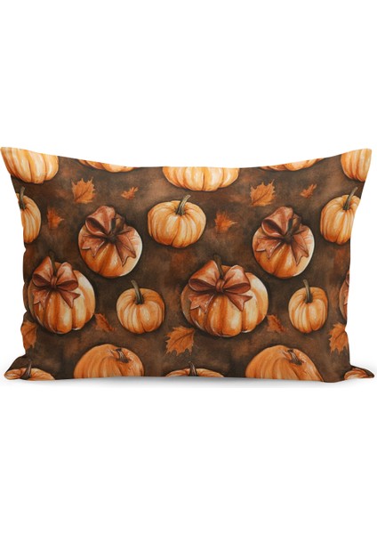 Sonbahar Ekose Serisi Çift Tarafı Baskılı Kırlent Kılıfı (Halloween Autumn Cushion Cover) fiyatları