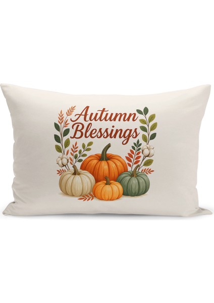 Sonbahar Ekose Serisi Çift Tarafı Baskılı Kırlent Kılıfı (Halloween Autumn Cushion Cover) fiyatları