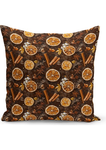 Sonbahar Ekose Serisi Çift Tarafı Baskılı Kırlent Kılıfı (Halloween Autumn Cushion Cover)