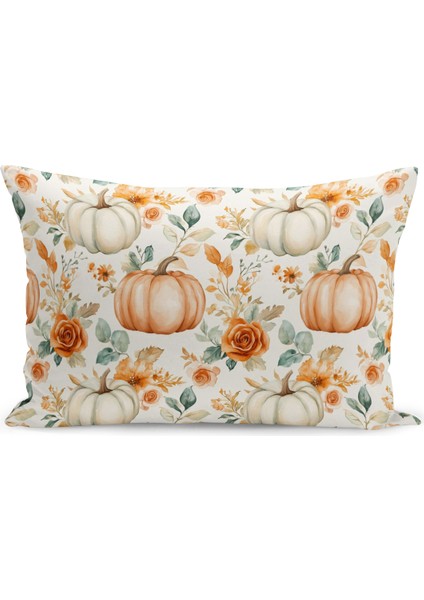Sonbahar Ekose Serisi Çift Tarafı Baskılı Kırlent Kılıfı (Halloween Autumn Cushion Cover)
