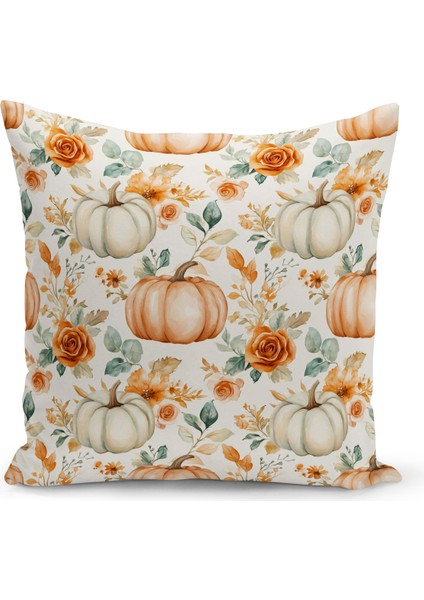 Sonbahar Ekose Serisi Çift Tarafı Baskılı Kırlent Kılıfı (Halloween Autumn Cushion Cover) fiyatları
