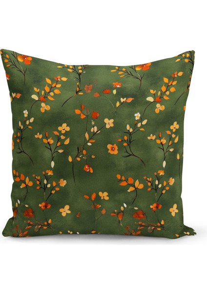 Sonbahar Ekose Serisi Çift Tarafı Baskılı Kırlent Kılıfı (Halloween Autumn Cushion Cover)