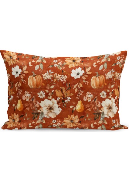 Sonbahar Ekose Serisi Çift Tarafı Baskılı Kırlent Kılıfı (Halloween Autumn Cushion Cover)