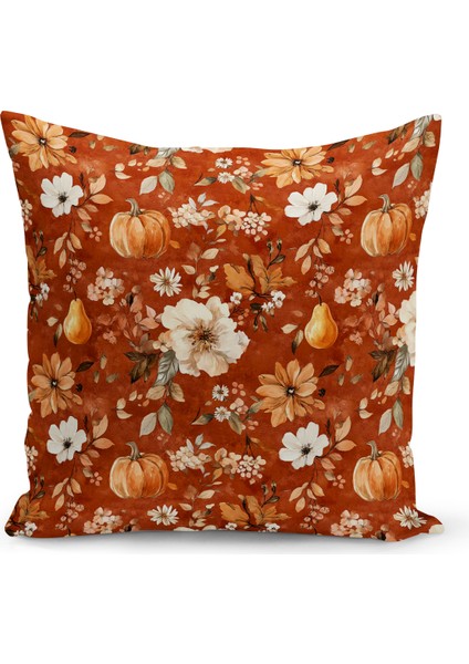 Sonbahar Ekose Serisi Çift Tarafı Baskılı Kırlent Kılıfı (Halloween Autumn Cushion Cover) fiyatları