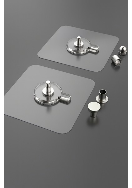 4’lü Yapışkanlı Askı Seti – Metal Vidalı, Güçlü Taşıma Kapasitesi, Iz Bırakmaz Duvar Kancası modelleri