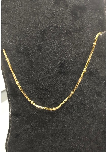 Gold Renk Ince Zincir Model Kadın Paslanmaz Çelik Halhal