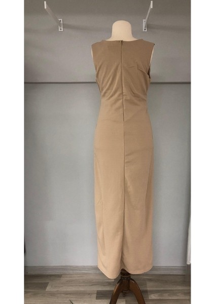 Krep Kumaş Kalın Askılı Kadın Elbise modelleri