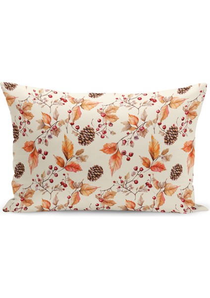 Sonbahar Ekose Serisi Çift Tarafı Baskılı Kırlent Kılıfı (Halloween Autumn Cushion Cover)