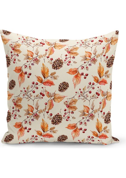 Sonbahar Ekose Serisi Çift Tarafı Baskılı Kırlent Kılıfı (Halloween Autumn Cushion Cover) fiyatları