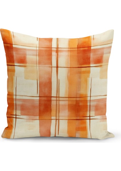 Sonbahar Ekose Serisi Çift Tarafı Baskılı Kırlent Kılıfı (Halloween Autumn Cushion Cover)