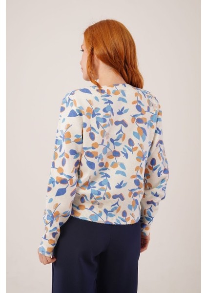 Yaprak Desenli Yumoş Kazak modelleri