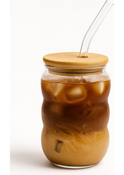 Bubble Cam Bardak Kapaklı ve Pipetli Kahve Sunum Bardağı Özel Tasarımlı Meşrubat Bardağı Casapetra fırsatları