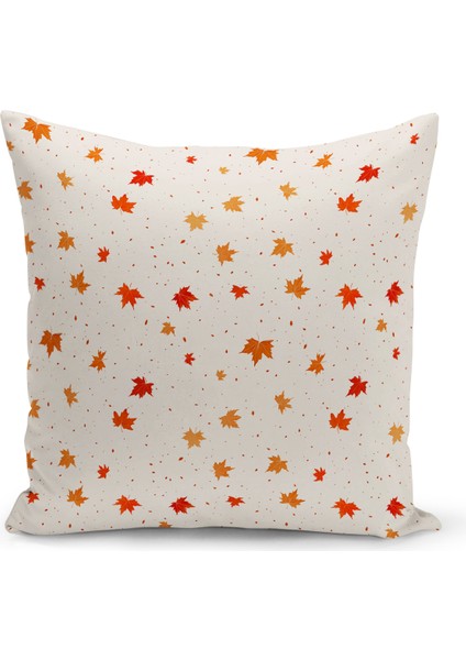 Sonbahar Ekose Serisi Çift Tarafı Baskılı Kırlent Kılıfı (Halloween Autumn Cushion Cover)