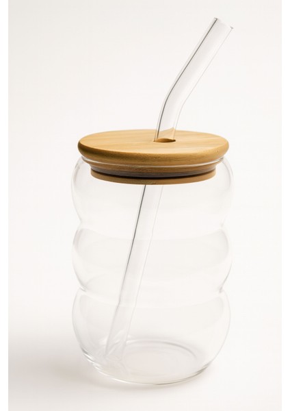 Bubble Cam Bardak Kapaklı ve Pipetli Kahve Sunum Bardağı Özel Tasarımlı Meşrubat Bardağı Casapetra indirimleri