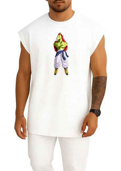 Oversize Bojack Goku Cell Vegeta Bulma Göğüs Tasarımlı Atlet