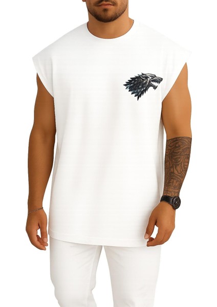 Oversize Game Of Thrones House Of Stark Minimalist Cep Tasarımlı Atlet