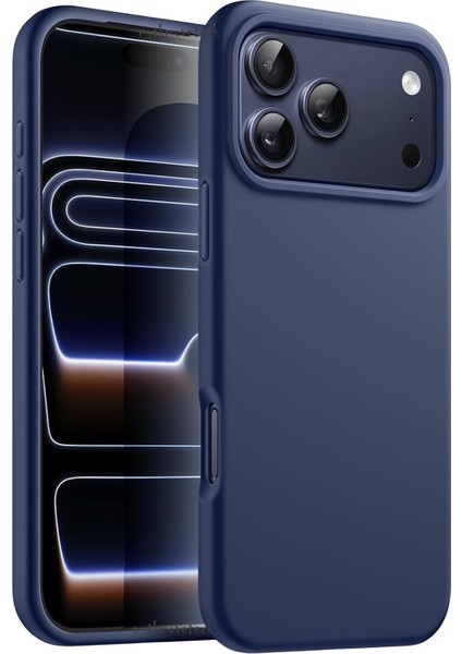 iPhone 17 Pro Kılıf Lansman Kamera Korumalı Içi Kadife Yumuşak Renkli Silikon Mat Hisli Süet Kapak