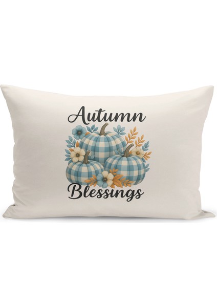 Sonbahar Ekose Serisi Çift Tarafı Baskılı Kırlent Kılıfı (Halloween Autumn Cushion Cover) fiyatları
