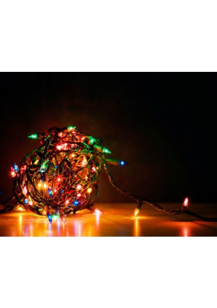 Büro Ev Partisi Için 100LED Renkli Yılbaşı Ağacı Işığı LED Ampül