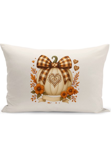Sonbahar Ekose Serisi Çift Tarafı Baskılı Kırlent Kılıfı (Halloween Autumn Cushion Cover) fiyatları