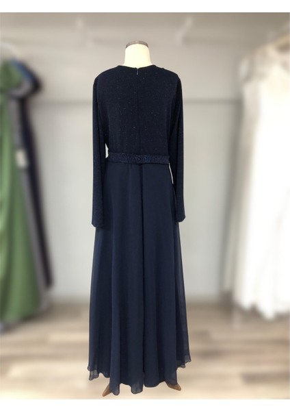 Lacivert Büyük Beden Tesettür Özel Gün Abiye Elbise fırsatları