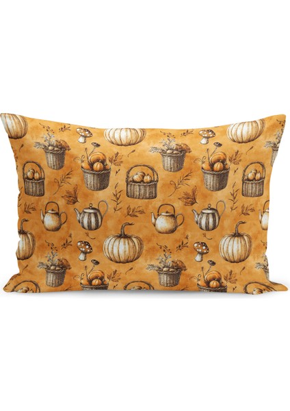 Sonbahar Ekose Serisi Çift Tarafı Baskılı Kırlent Kılıfı (Halloween Autumn Cushion Cover) fiyatları