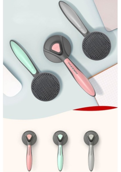 Otomatik Tuşlu Kendini Temizleyen Kedi Köpek Tarağı