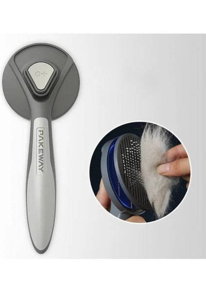 Otomatik Tuşlu Kendini Temizleyen Kedi Köpek Tarağı