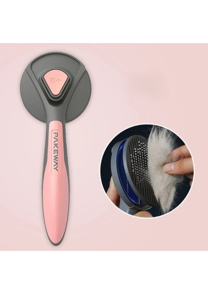 Otomatik Tuşlu Kendini Temizleyen Kedi Köpek Tarağı