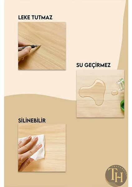 Ahşap Desenli Yapışkanlı Folyo Kaplama 5 Metre Tezgah Dolap Mutfak Masa Kağıdı Yapışkanlı indirimleri