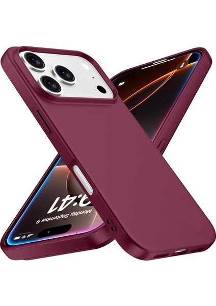 iPhone 17 Pro Kılıf Lansman Kamera Korumalı Içi Kadife Yumuşak Renkli Silikon Mat Hisli Süet Kapak