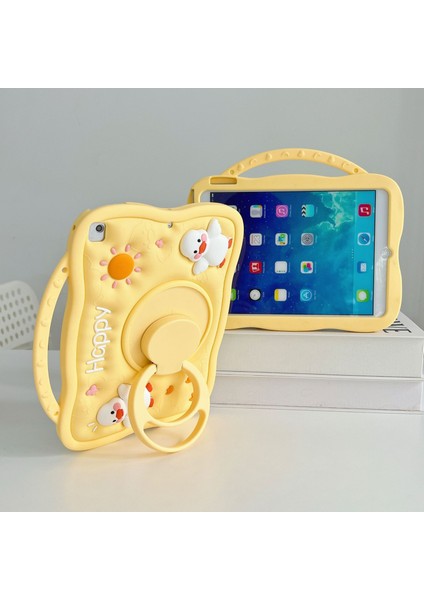 iPad 5. 6. Nesil 9.7 Uyumlu Çocuk Tablet Kılıfı Darbe Emici Yumuşak Silikon Standlı ve Askılı Karakter Desenli Kılıf, fiyatları