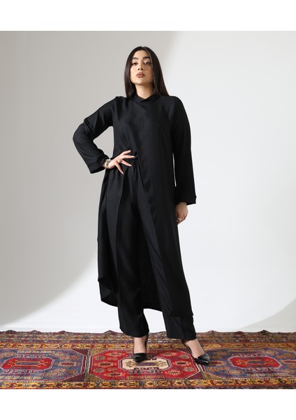 Asimetrik Hakime Yaka Tunik Tesettür Takım fiyatları