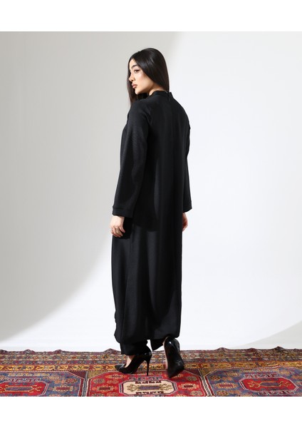 Asimetrik Hakime Yaka Tunik Tesettür Takım