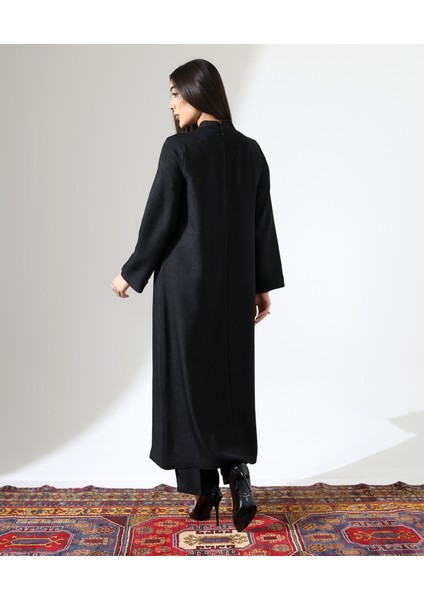 Asimetrik Hakime Yaka Tunik Tesettür Takım