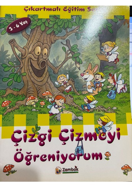 Çizgi Çizmeyi Öğreniyorum 5-6 Yaş Çıkartmalı Çocuk Kitabı