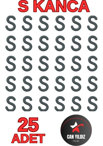 Siyah Plastik Askı S Kanca Mutfak ve Banyo Için Aksesuar S Kanca