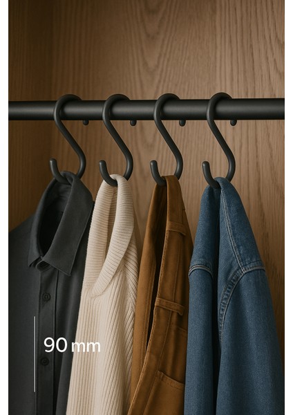 Siyah Plastik Askı S Kanca Mutfak ve Banyo Için Aksesuar S Kanca fırsatları