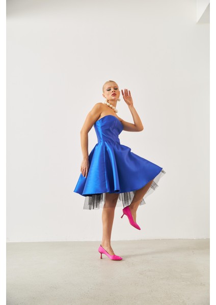 Ziberlin Straplez Kloş Etek Abiye