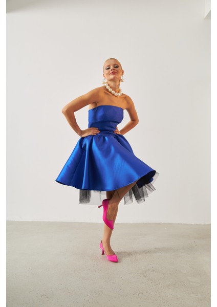 Ziberlin Straplez Kloş Etek Abiye indirimleri