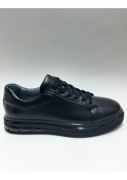 Hakiki Deri Siyah Casual Bağcıklı Erkek Ayakkabı C-4121028