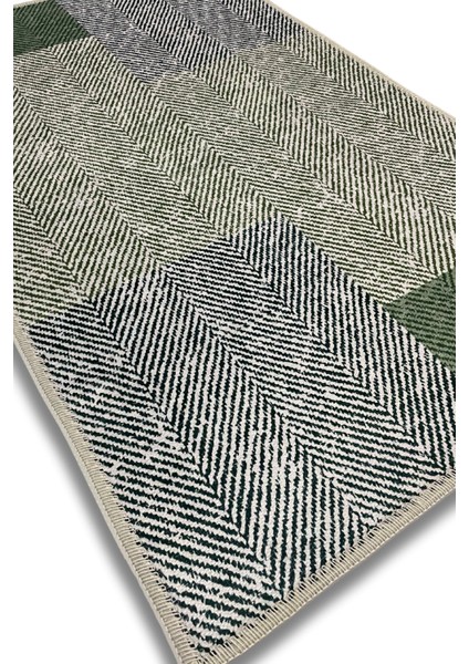 Goemetrik Dikdörtgen Desenli Halı Balıksırtı Kırçıllı Halı Yeşil Halı Genç Odası Halısı Oturma Odası Halısı fırsatları